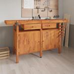 vidaXL Werkbank met lades en bankschroeven 162x62x83 cm, Doe-het-zelf en Bouw, Verzenden, Nieuw