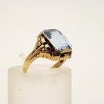 8 karaat - Geel goud, Art Deco, Blauwe Spinel(Getest) - Ring, Antiek en Kunst
