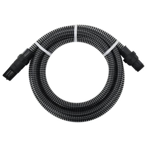 vidaXL Zuigslang met PVC koppelingen 1,1 10 m PVC zwart, Tuin en Terras, Tuinslangen, Nieuw, Verzenden