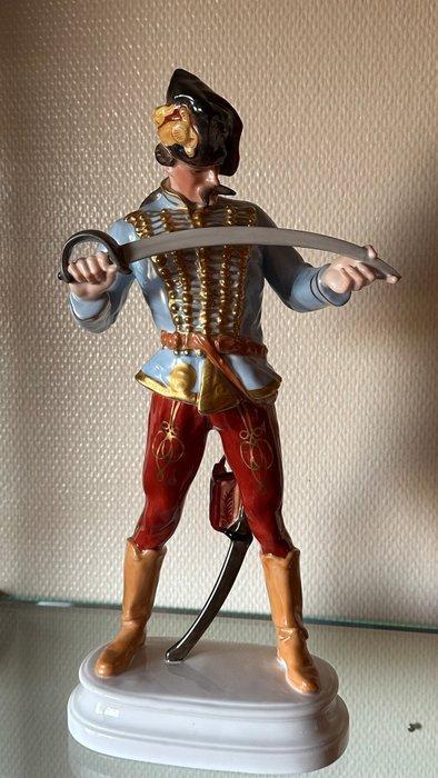 Herend - Figurine - Husar mit Säbel - Porcelaine, Antiquités & Art, Antiquités | Verre & Cristal