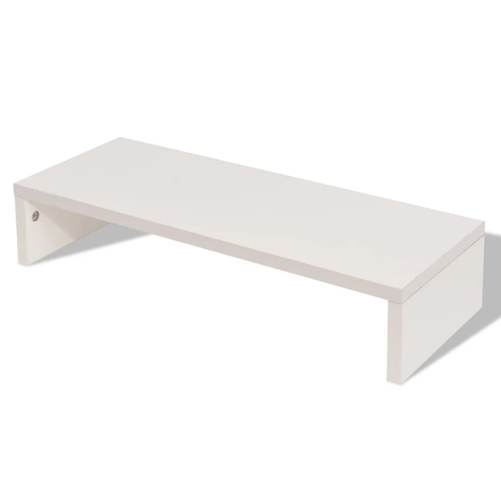 VIDAXL Support de moniteur Bois d'ingenierie 60x23,5x12 cm Blanc