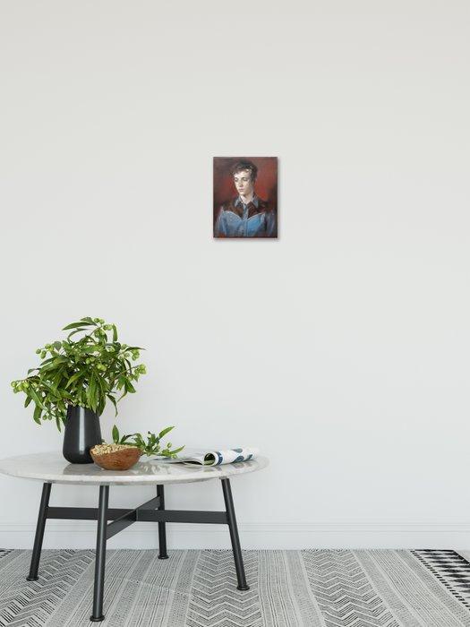 Erwin van Krey - Study for cowboy, Antiek en Kunst, Kunst | Schilderijen | Modern