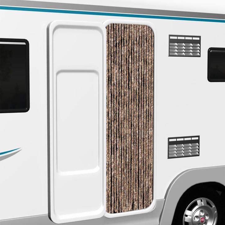 vidaXL Vliegengordijn 56x185 cm chenille beige en, Doe-het-zelf en Bouw, Deuren en Vliegenramen, Nieuw, Verzenden