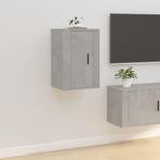 vidaXL Tv-wandmeubel 40x34,5x60 cm betongrijs, Huis en Inrichting, Kasten |Televisiemeubels, Verzenden, Nieuw
