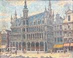 René Servaes (1883-1966) - The Grand Place in Brussels, Antiek en Kunst, Kunst | Schilderijen | Klassiek