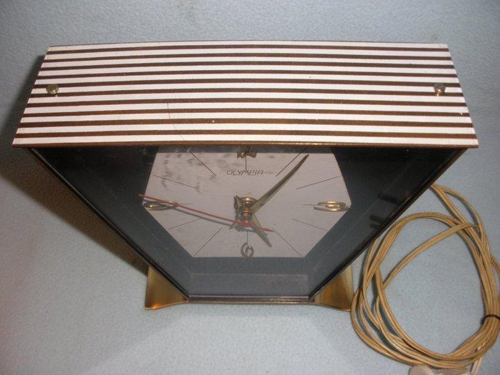 Messing Olympia vintage klok - Olympia clocks - Bauhaus, Antiek en Kunst, Curiosa en Brocante