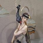 Giuseppe Armani - Beeld, Lady With Peacock Lampada - 64 cm -