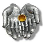 Wierookhouder Twee Zilveren Handen – Elegantie en Serenite, Ophalen of Verzenden