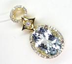 Hanger - 18 karaat Geel goud - 3.79ct. tw. Aquamarijn -