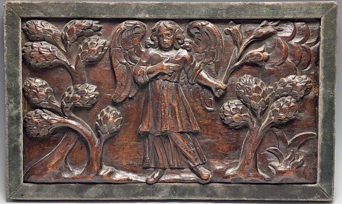 Relief, Annunciatie / Maria ontvangt de Heilige Geest - 2, Antiek en Kunst, Antiek | Overige Antiek