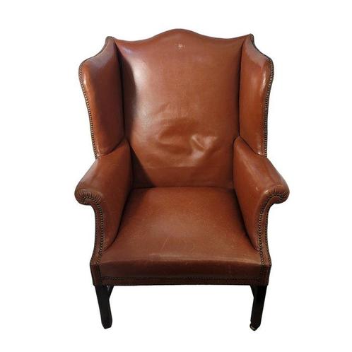 Fauteuil - Bois, Cuir, Antiek en Kunst, Antiek | Overige Antiek