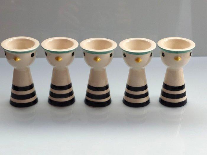 Eierhouder set (5) - Porta uova a forma di pulcino -, Antiquités & Art, Antiquités | Meubles | Tables