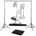 vidaXL Fotostudioset met verlichtingsset en achtergrond, Audio, Tv en Foto, Fotografie | Fotostudio en Toebehoren, Verzenden, Nieuw