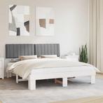 vidaXL Bedframe met Gevoerde Hoofdbord Lichtgrijs 180 x 200, Huis en Inrichting, Slaapkamer | Bedden, Verzenden, Nieuw