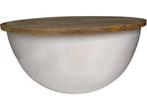 Veiling - Salontafel Rond Wit - Industrieel Design - Mangoho, Huis en Inrichting, Tafels | Salontafels, Nieuw