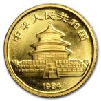 China. 5 Yuan 1984 1/20 oz Gold Panda Coin