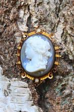 Broche - 18 karaat Roségoud - Parel - Cameo, Victoriaans