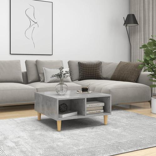vidaXL Table basse gris béton 60x60x30 cm bois, Maison & Meubles, Tables | Tables de salon, Neuf, Envoi