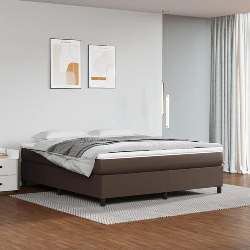 vidaXL Bedframe kunstleer bruin 160x200 cm, Maison & Meubles, Chambre à coucher | Lits, Envoi