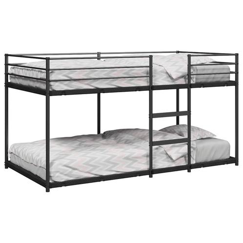 vidaXL Stapelbed zonder matras 90x200 cm staal zwart, Huis en Inrichting, Slaapkamer | Bedden, Nieuw, Verzenden