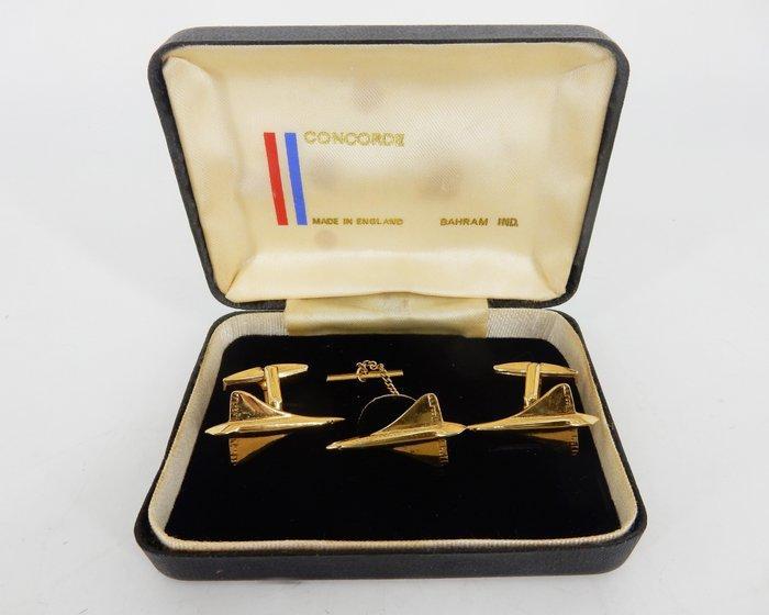 Verguld - Manchetknopen - Concorde, Gemaakt in Engeland, Antiek en Kunst, Antiek | Wandborden en Tegels