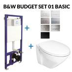 Toiletset Budget 78 B&W Rim-Ex Met B&W Drukplaat, Bricolage & Construction, Overige typen, Ophalen of Verzenden