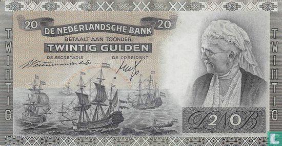 Nederland 20 gulden - 1941, Postzegels en Munten, Bankbiljetten | Nederland, Los biljet, Verzenden