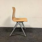 Tweedehands pagholz schoolstoel, stapelstoel, zithoogte 44, Huis en Inrichting, Gebruikt, Hout, Eén