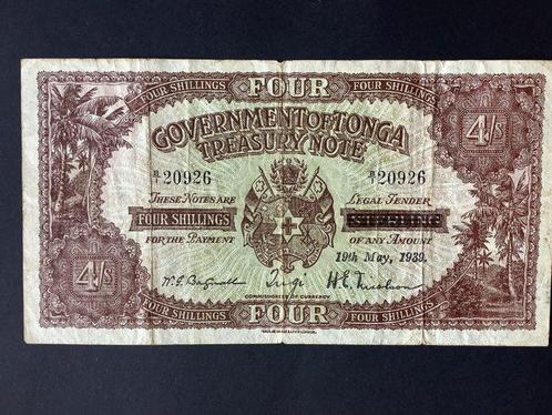 Tonga. - 4 Shillings 1939 - Pick 5b  (Zonder Minimumprijs), Postzegels en Munten, Munten | Nederland