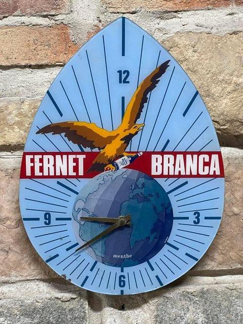Wandklok - Fernet Branca - plexiglas - 1970-1980, Antiek en Kunst, Antiek | Wandborden en Tegels