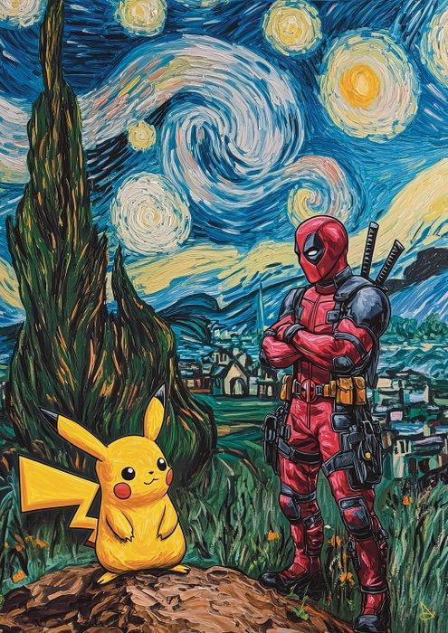 ANDSAL - (LOT of 2) Van Gogh Tribute Pikachu with Deadpool, Games en Spelcomputers, Spelcomputers | Overige Accessoires