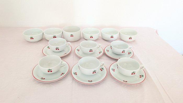 Richard Ginori - Koffieservies (18) - Porselein - Cherry, Antiek en Kunst, Antiek | Meubels | Tafels