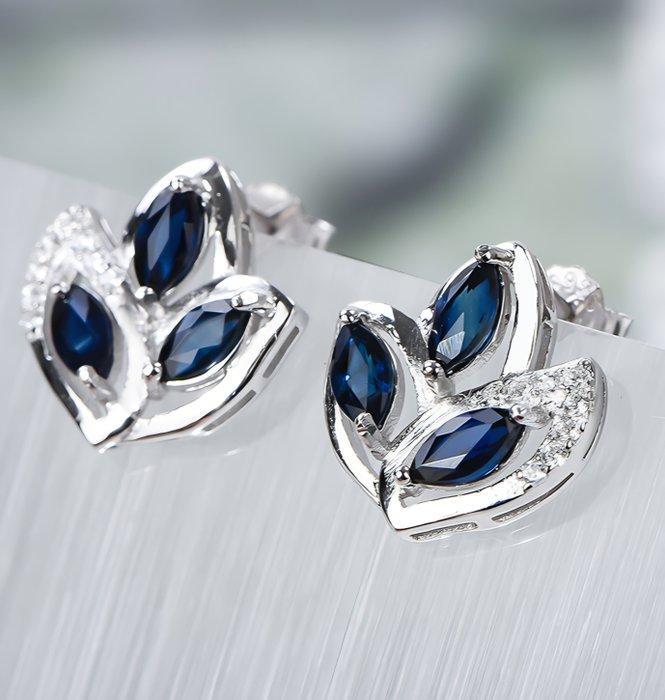 Zonder Minimumprijs - Oorstekers Zilver - 1.32ct. tw., Handtassen en Accessoires, Antieke sieraden