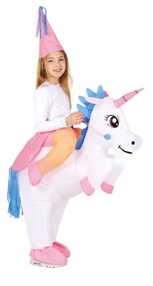 Opblaasbare Unicorn Kostum Kind 7/9 jaar, Kinderen en Baby's, Carnavalskleding en Verkleedspullen, Nieuw, Verzenden