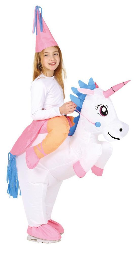 Opblaasbare Unicorn Kostum Kind 7/9 jaar, Kinderen en Baby's, Carnavalskleding en Verkleedspullen, Nieuw, Verzenden