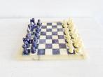 Italy - Schaakspel - Genuine Alabaster Chess Set - Albast, Antiek en Kunst, Curiosa en Brocante