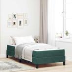 vidaXL Boxspringbed met matras Donkergroen 80 x 200 cm, Huis en Inrichting, Verzenden, Nieuw