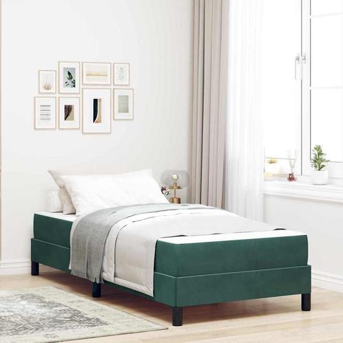 vidaXL Boxspringbed met matras Donkergroen 80 x 200 cm, Huis en Inrichting, Slaapkamer | Bedden, Nieuw, Verzenden