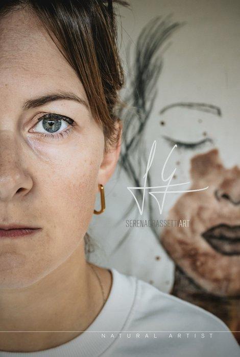 Serena Grassetti - Girl whit Nature, Antiek en Kunst, Kunst | Schilderijen | Modern