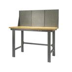 Werkbank grijs 150 cm met hardhouten blad en, Doe-het-zelf en Bouw, Ophalen of Verzenden, Nieuw