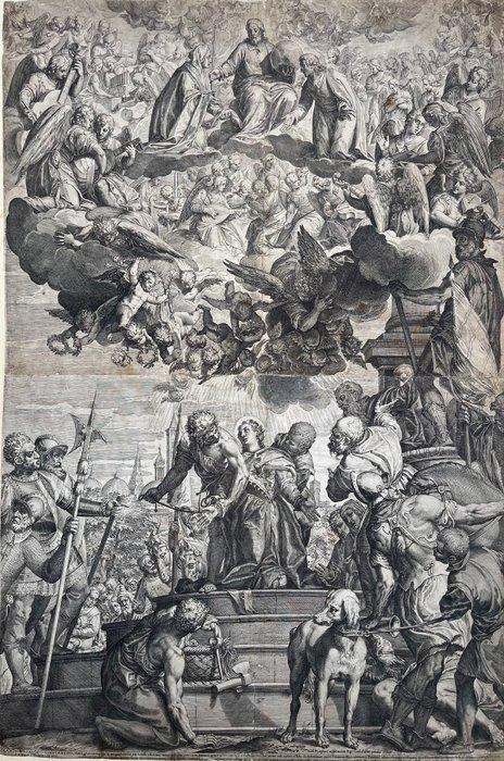 Agostino Carracci (1557-1602), Paolo Veronese (1528-1588) -, Antiquités & Art, Art | Peinture | Classique