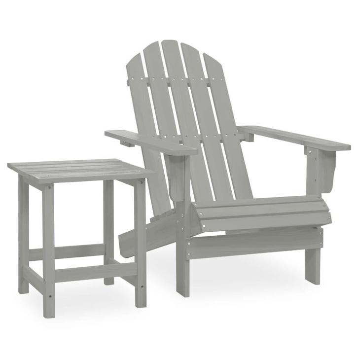 Tuinstoel Adirondack - Grijs | OP = OP | Comfortabel Rela..., Tuin en Terras, Tuinstoelen, Nieuw, Hout, Verzenden
