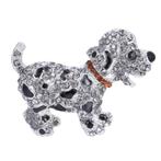 Fako Bijoux® - Broche - Puppy - Kristal - 53x40mm - Zwart, Bijoux, Sacs & Beauté, Verzenden