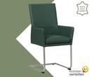 Leren eetkamerstoel Rumor - Toledo Forrest (groen) -, Huis en Inrichting, Stoelen, Overige kleuren, Nieuw, Leer, Ophalen of Verzenden