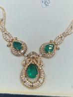 Halsketting - 18 karaat Geel goud - 23.35ct. tw. Smaragd -, Nieuw