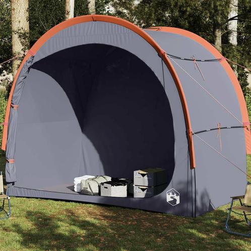 vidaXL Opbergtent waterdicht grijs en oranje, Caravans en Kamperen, Tenten, Nieuw, Verzenden
