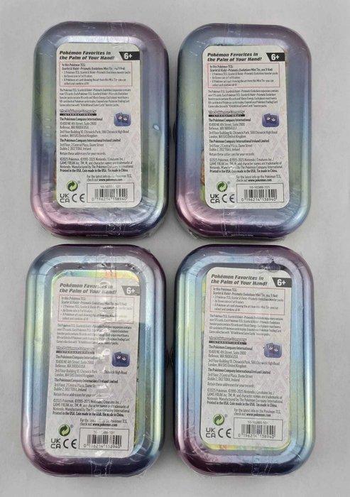 Pokémon - 4 Box - Mini Tin - Scarlet & Violet - Prismatic, Hobby & Loisirs créatifs, Jeux de cartes à collectionner | Pokémon