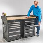Datona Werkbank PRO met eiken werkblad en 12 lades - 150 cm, Doe-het-zelf en Bouw, Werkbanken, Ophalen of Verzenden, Nieuw