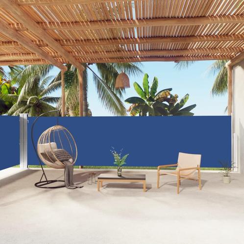 vidaXL Windscherm uittrekbaar 160x1000 cm blauw, Jardin & Terrasse, Parasols, Envoi
