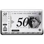 Slowakije. 2024 1 Kilo $50 Niue Silver Note Silver Coin-Bar